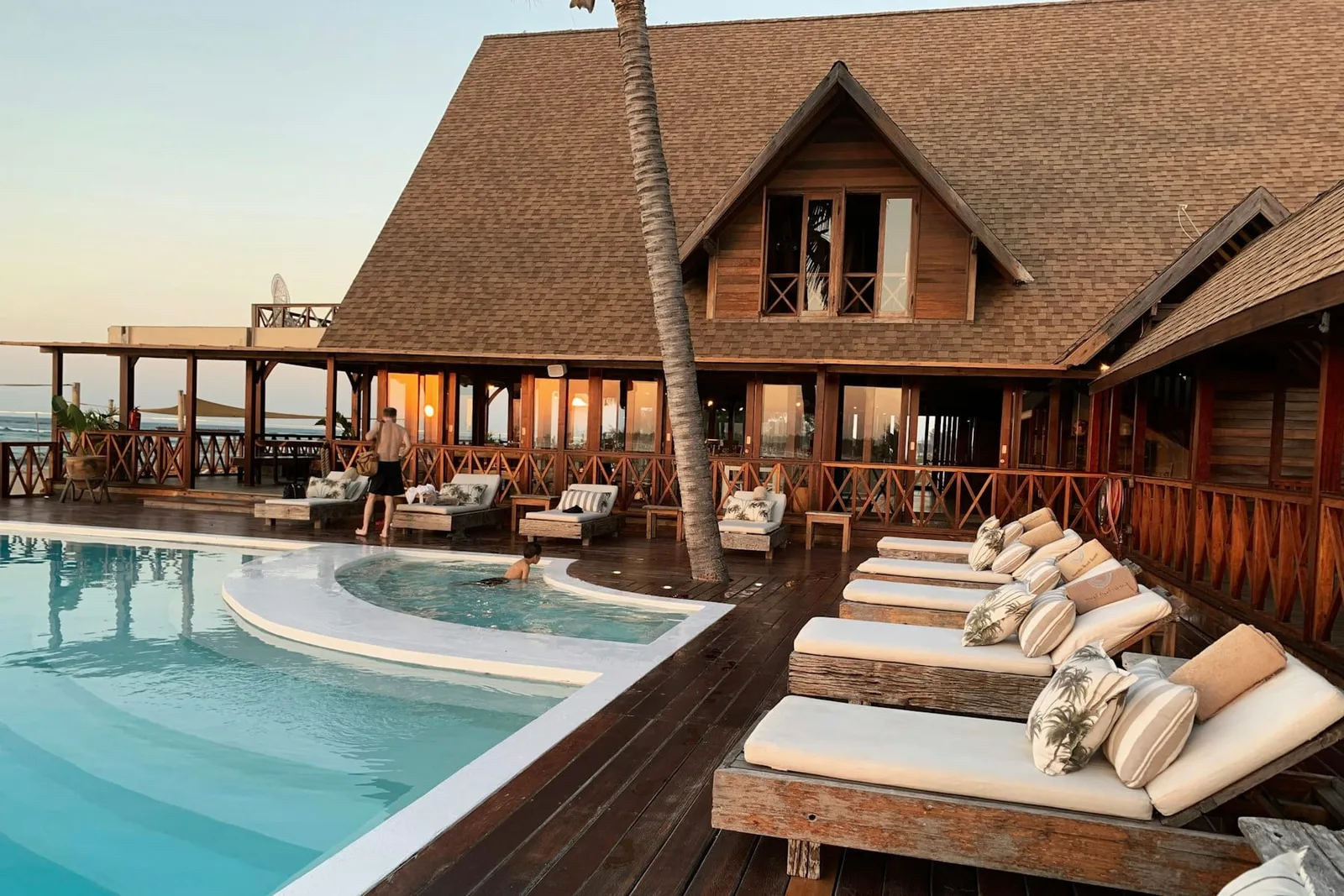 Hotel infinity pool by the sea